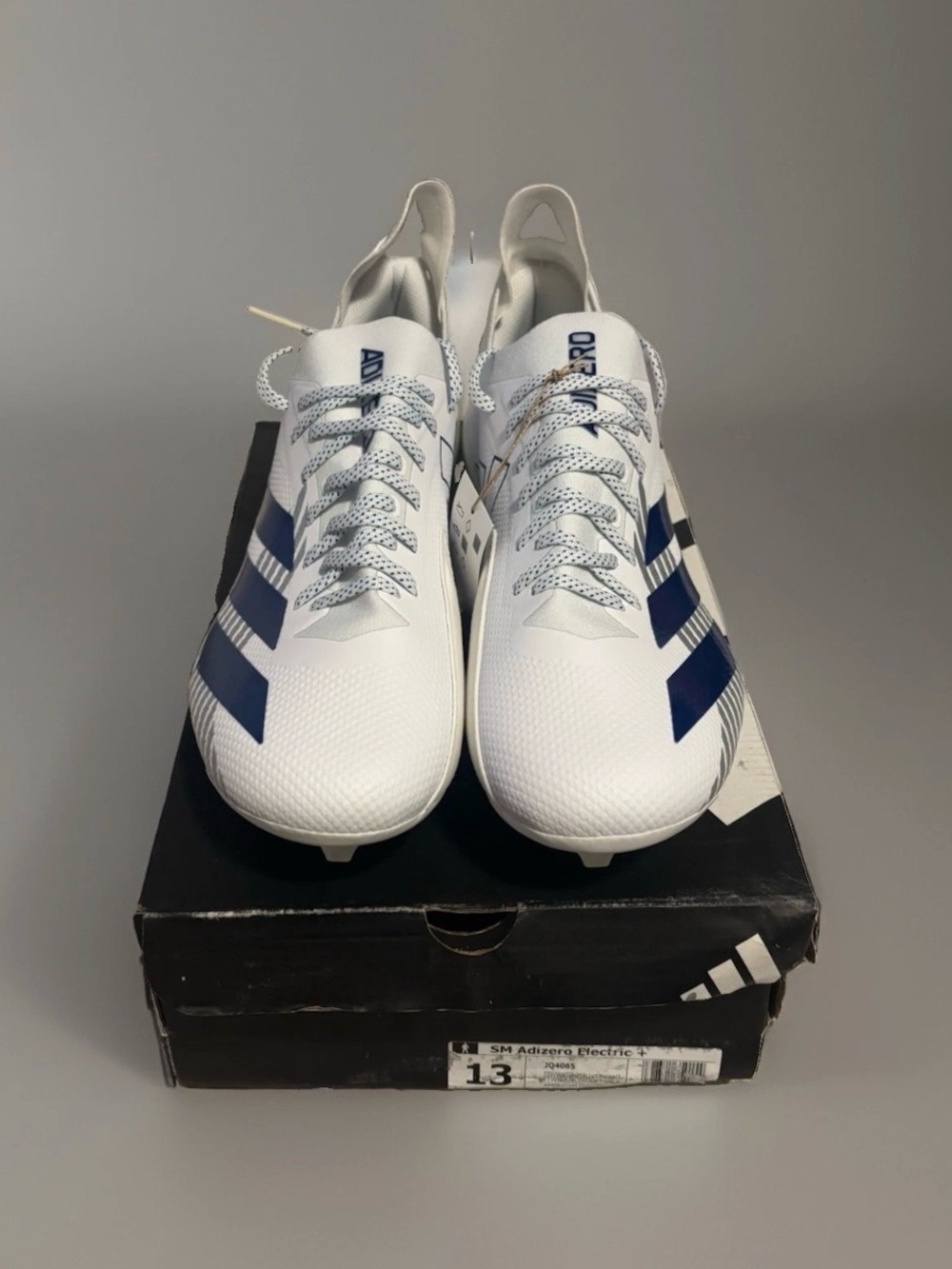 adidas Adizero Electric Men's Cleats White/Blue US 13 D Football Soccer Baseball